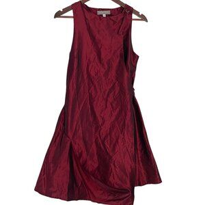 Vintage Y2K Stina Sayre Wrap Dress S Iridescent Red Steampunk Vamp Goth A Line